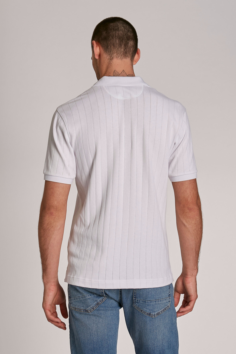 Polo da uomo a maniche corte in cotone elasticizzato regular fit - La Martina - Official Online Shop
