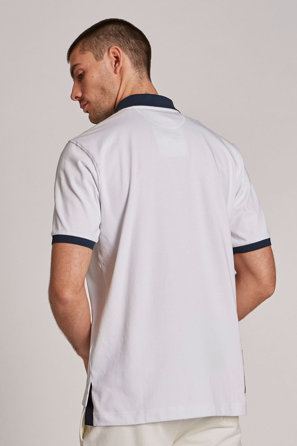 Men's oversized short-sleeved 100% cotton polo shirt - La Martina - Official Online Shop