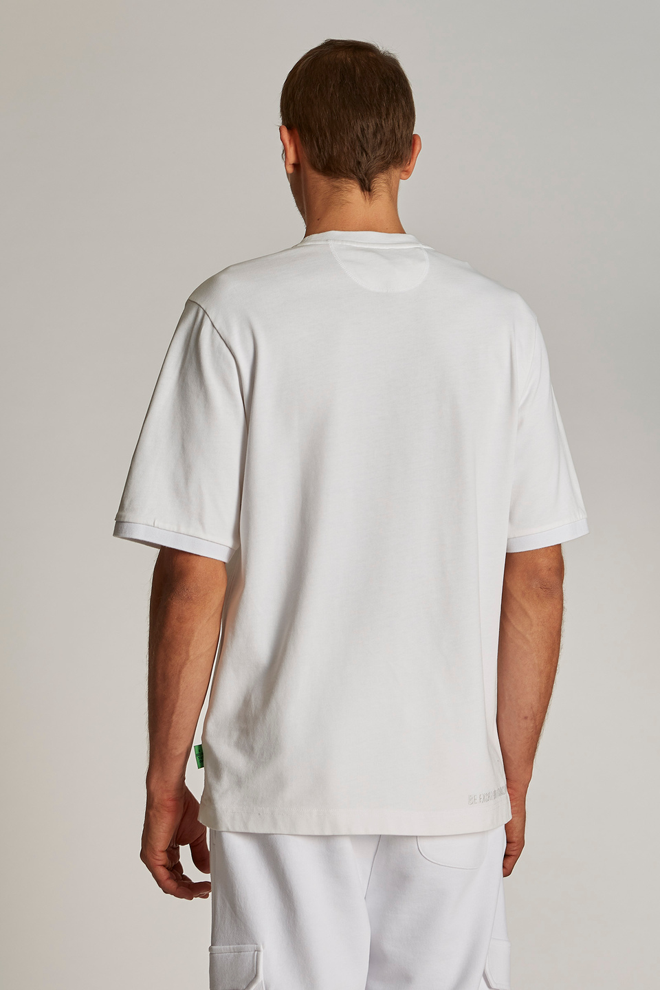 T-shirt homme en coton à manches courtes et coupe oversize - La Martina - Official Online Shop
