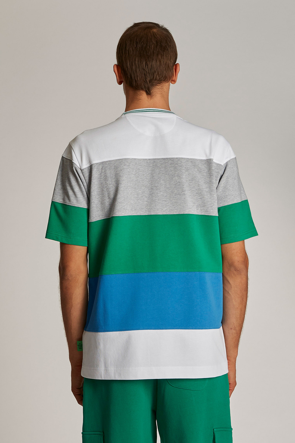 Men's oversized short-sleeved T-shirt featuring a contrasting collar - La Martina - Official Online Shop