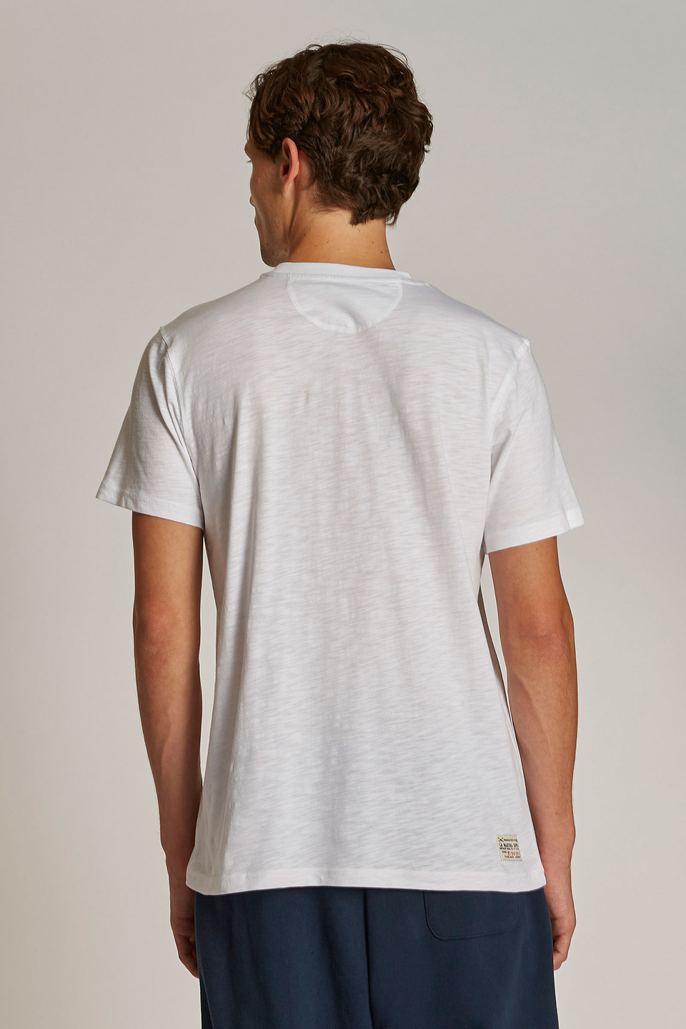 T-shirt homme en coton à manches courtes et coupe classique - La Martina - Official Online Shop