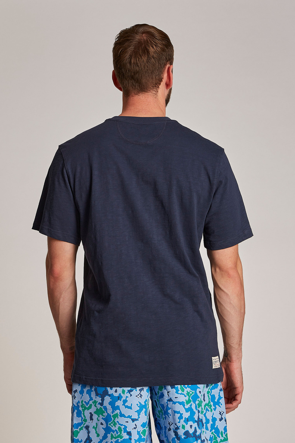 T-shirt homme en coton à manches courtes et coupe classique - La Martina - Official Online Shop