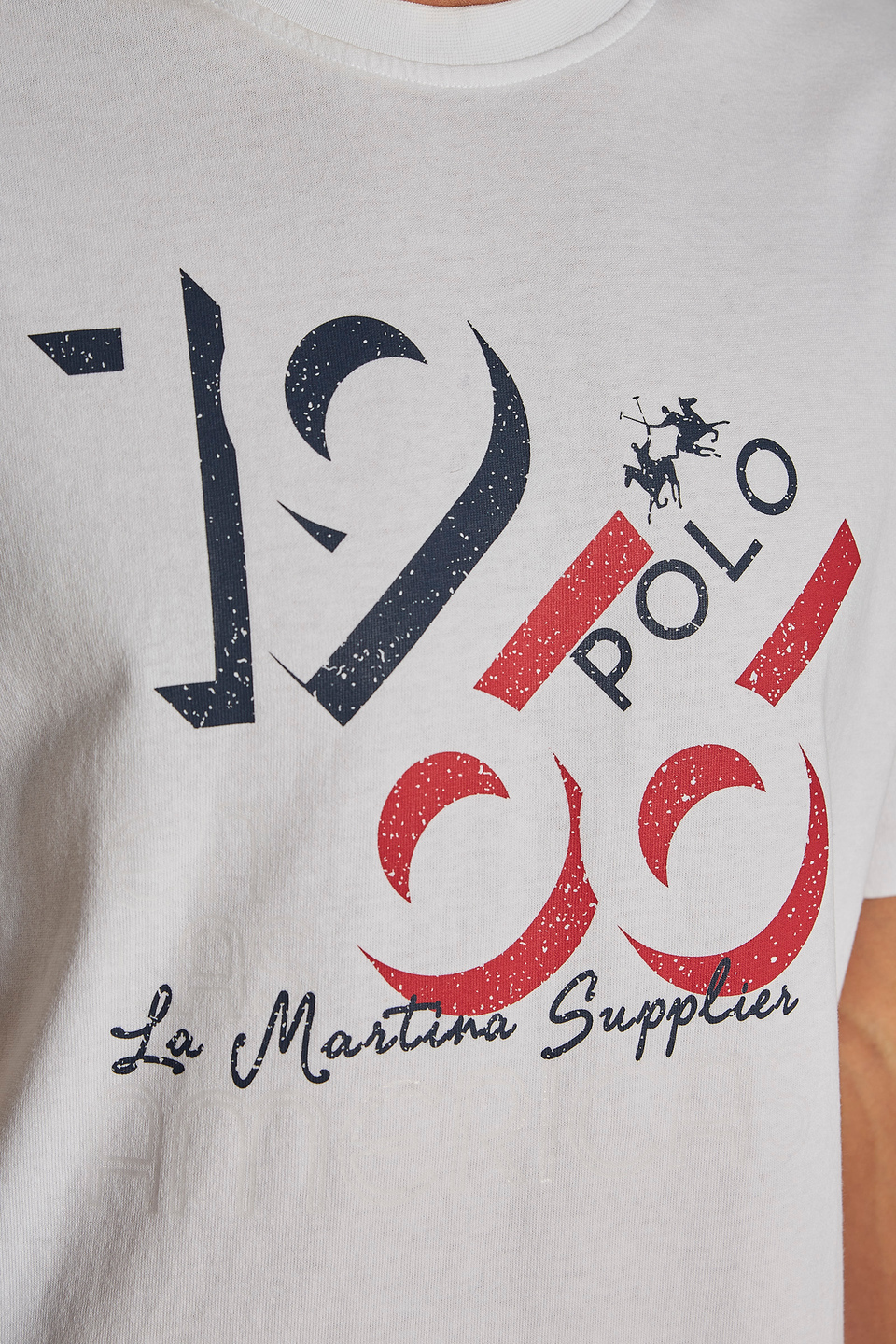 Camiseta de hombre de manga corta de color liso, corte regular - La Martina - Official Online Shop