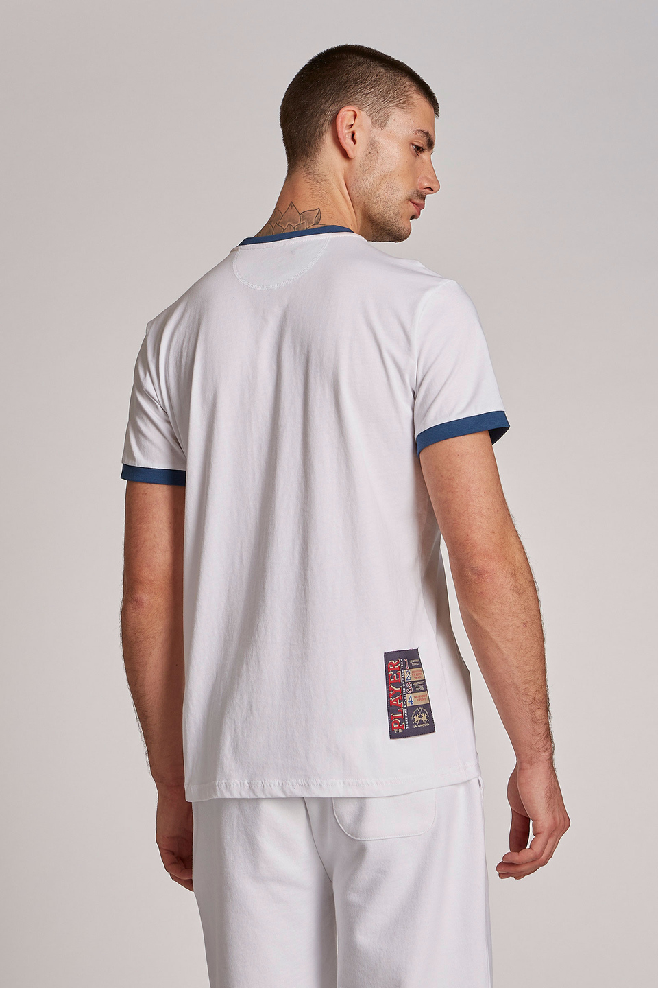 T-shirt da uomo a maniche corte in cotone regular fit - La Martina - Official Online Shop
