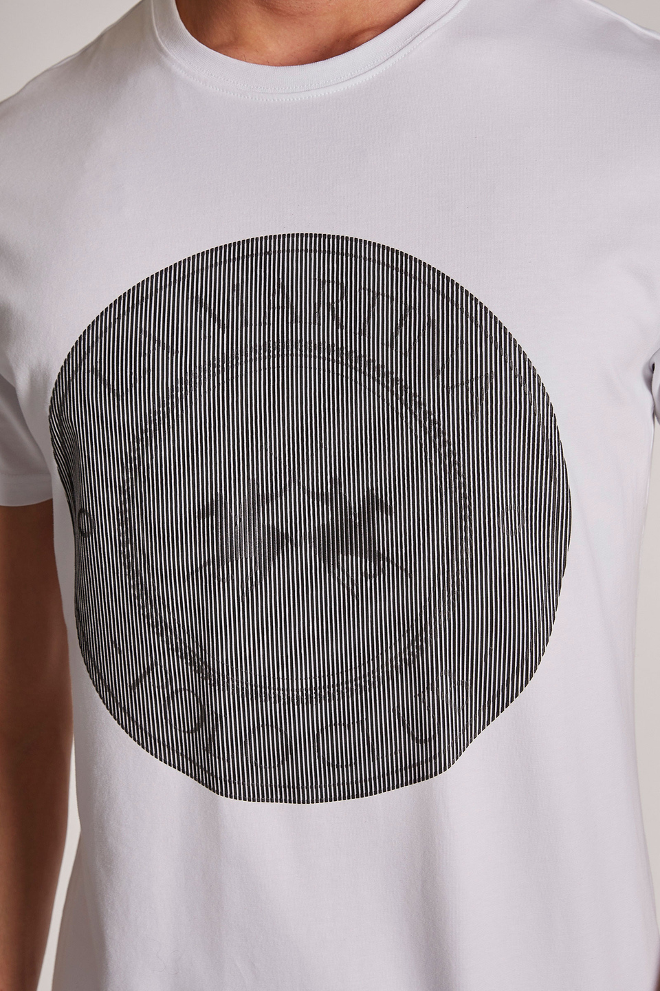 Men's short-sleeved regular-fit stretch cotton T-shirt - La Martina - Official Online Shop