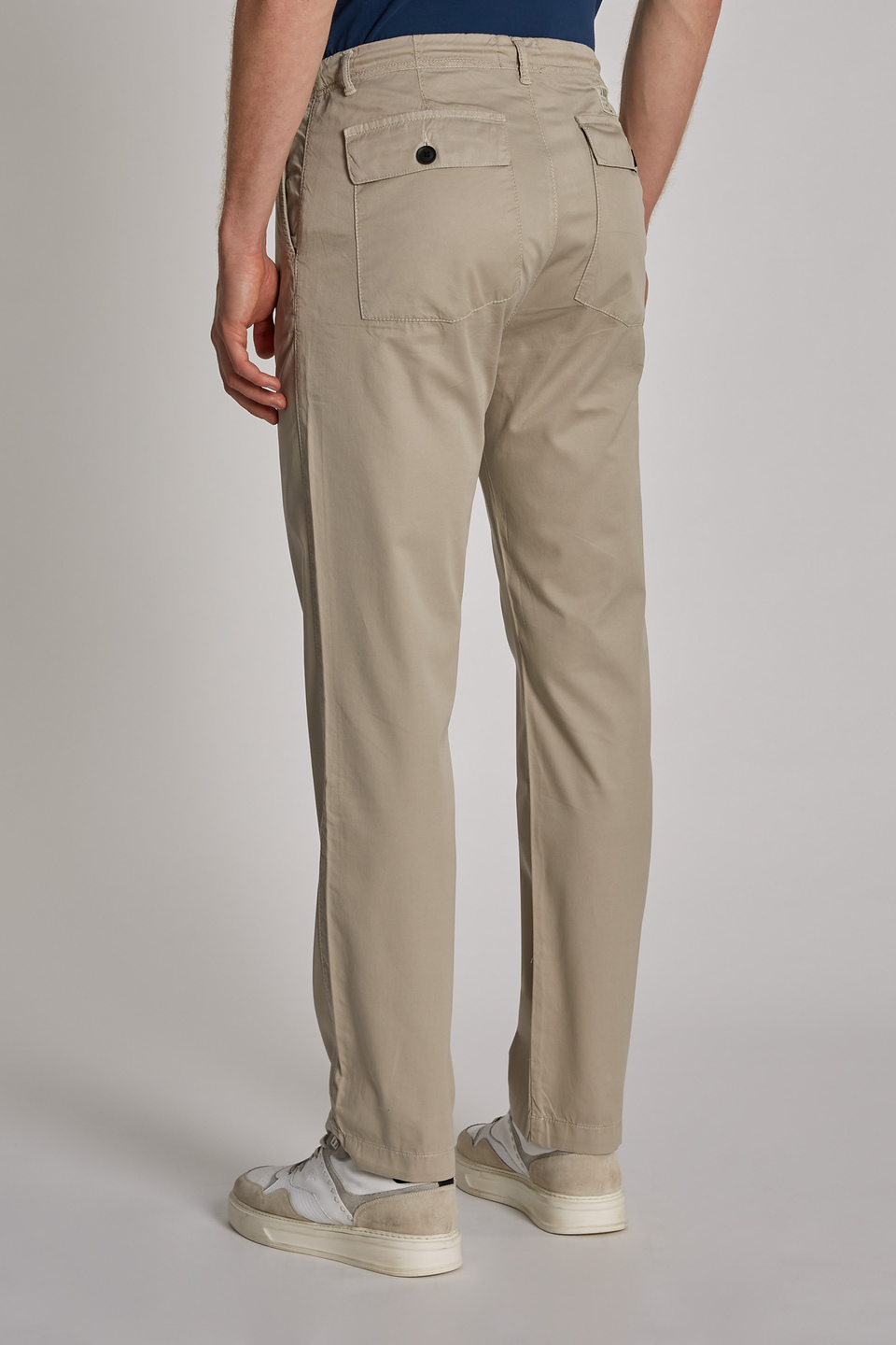 Men's regular-fit 100% cotton trousers - La Martina - Official Online Shop