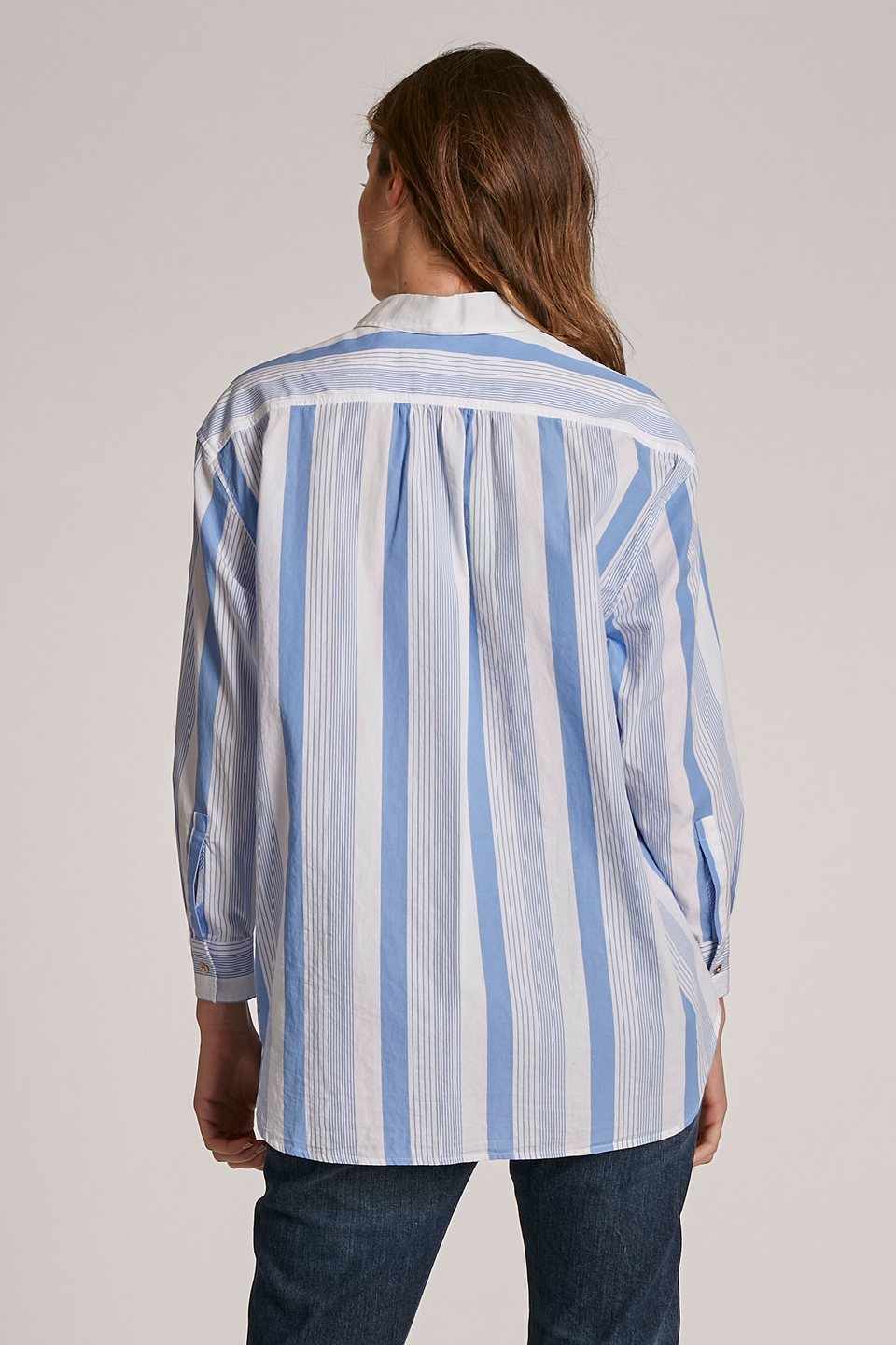 Camicia da donna in cotone 100% tinta unita regular fit - La Martina - Official Online Shop