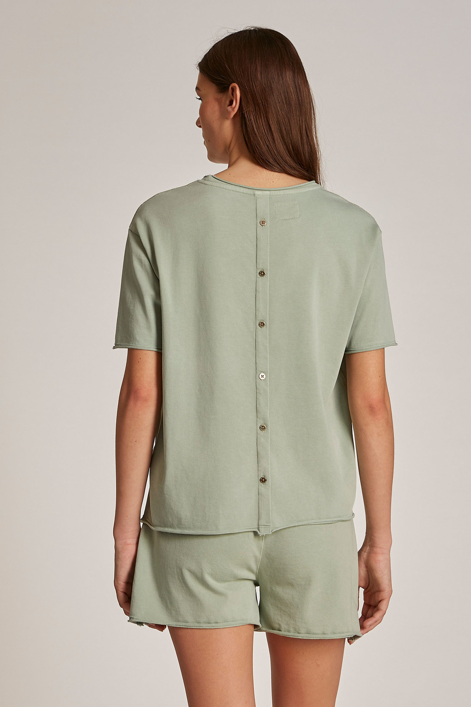 T-shirt da donna in cotone con logo regular fit - La Martina - Official Online Shop