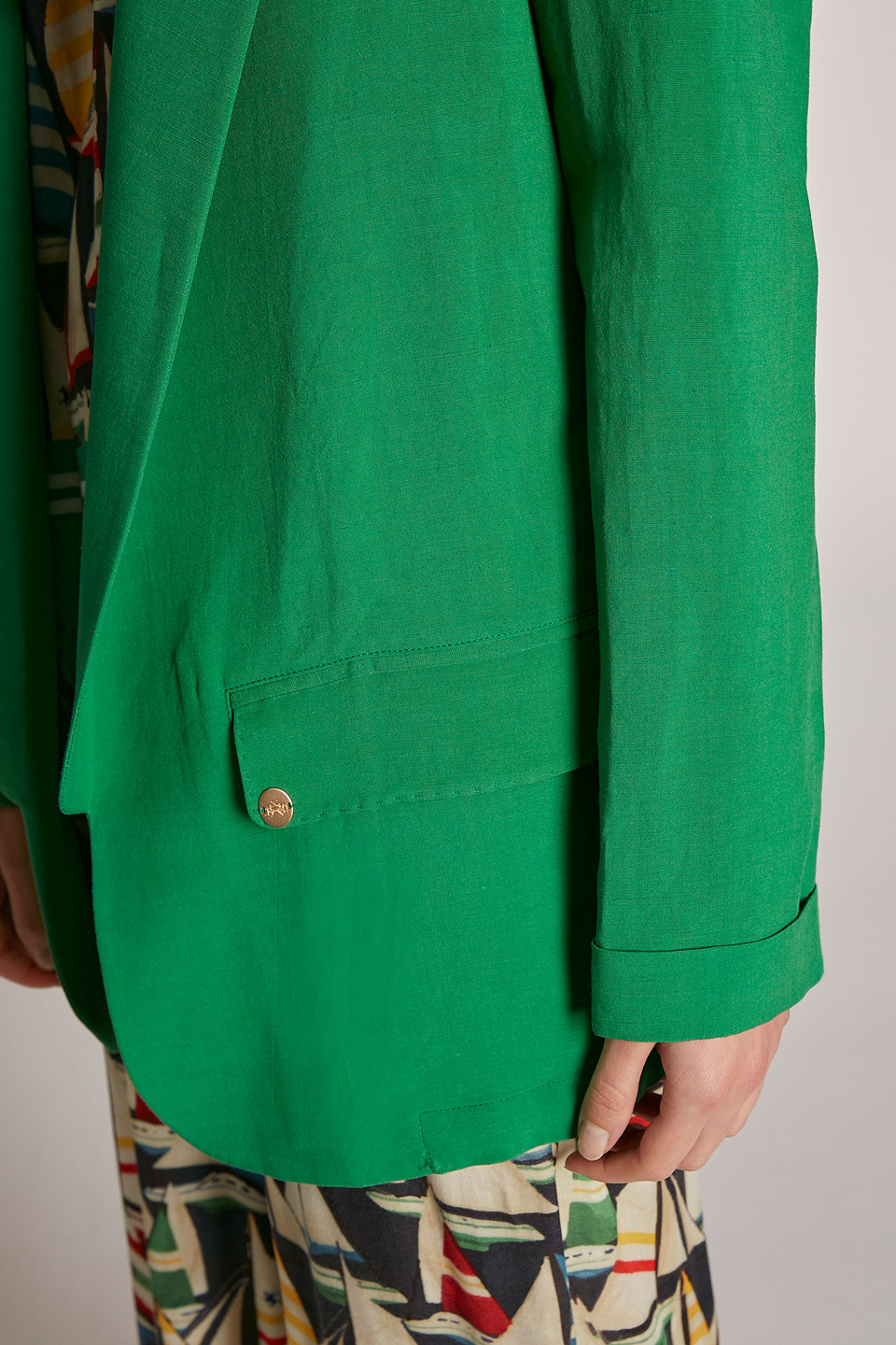 Women's regular-fit soft blazer jacket - La Martina - Official Online Shop