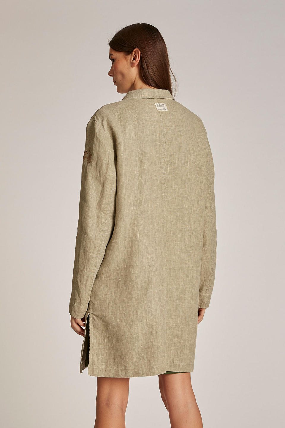 Women's regular-fit soft linen jacket - La Martina - Official Online Shop
