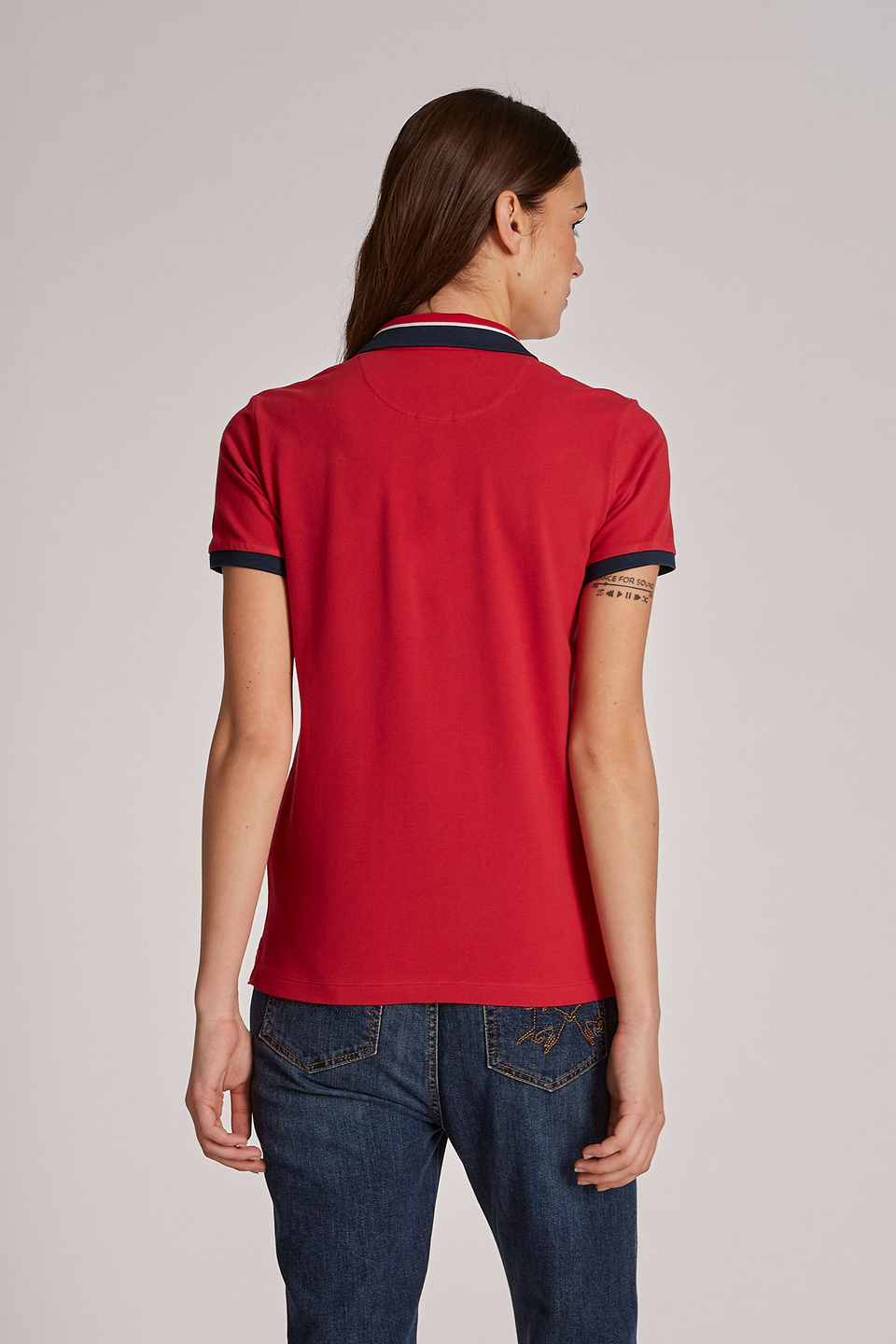 Damen-Poloshirt mit kurzem Arm aus 100 % Baumwolle im Regular Fit - La Martina - Official Online Shop