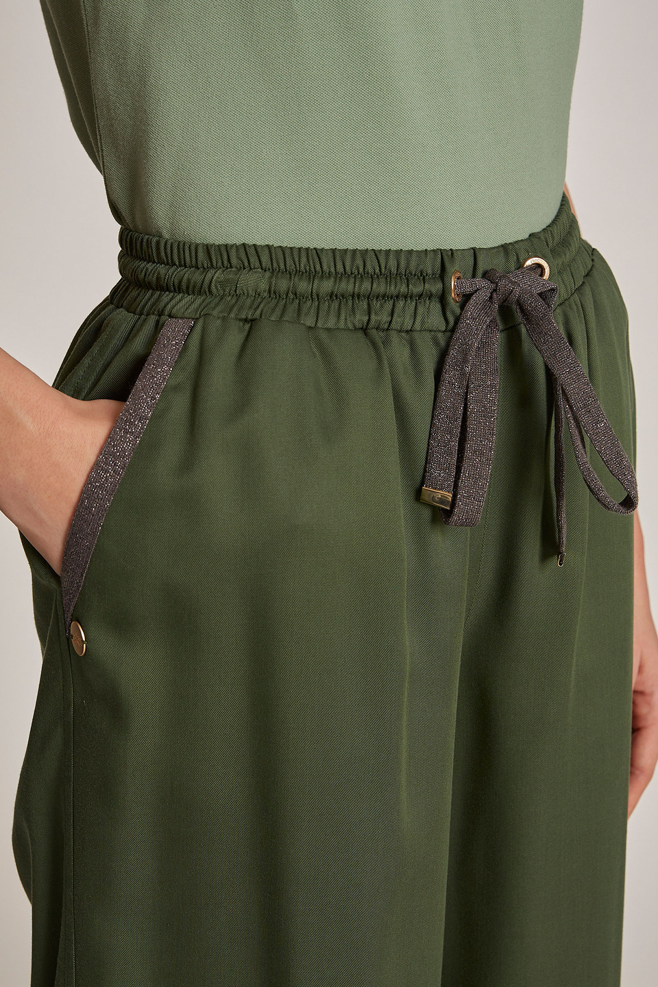 Pantalón de mujer de lyocell, corte regular - La Martina - Official Online Shop