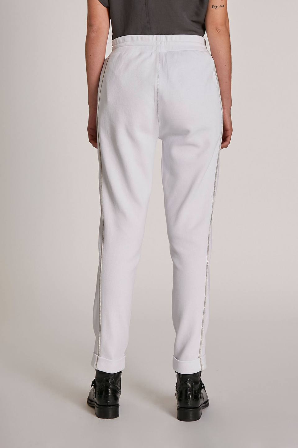 Women's regular-fit cotton trousers - La Martina - Official Online Shop