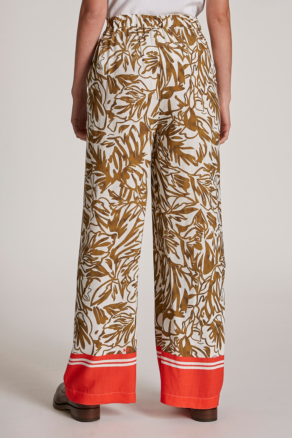 Women's regular-fit viscose trousers - La Martina - Official Online Shop