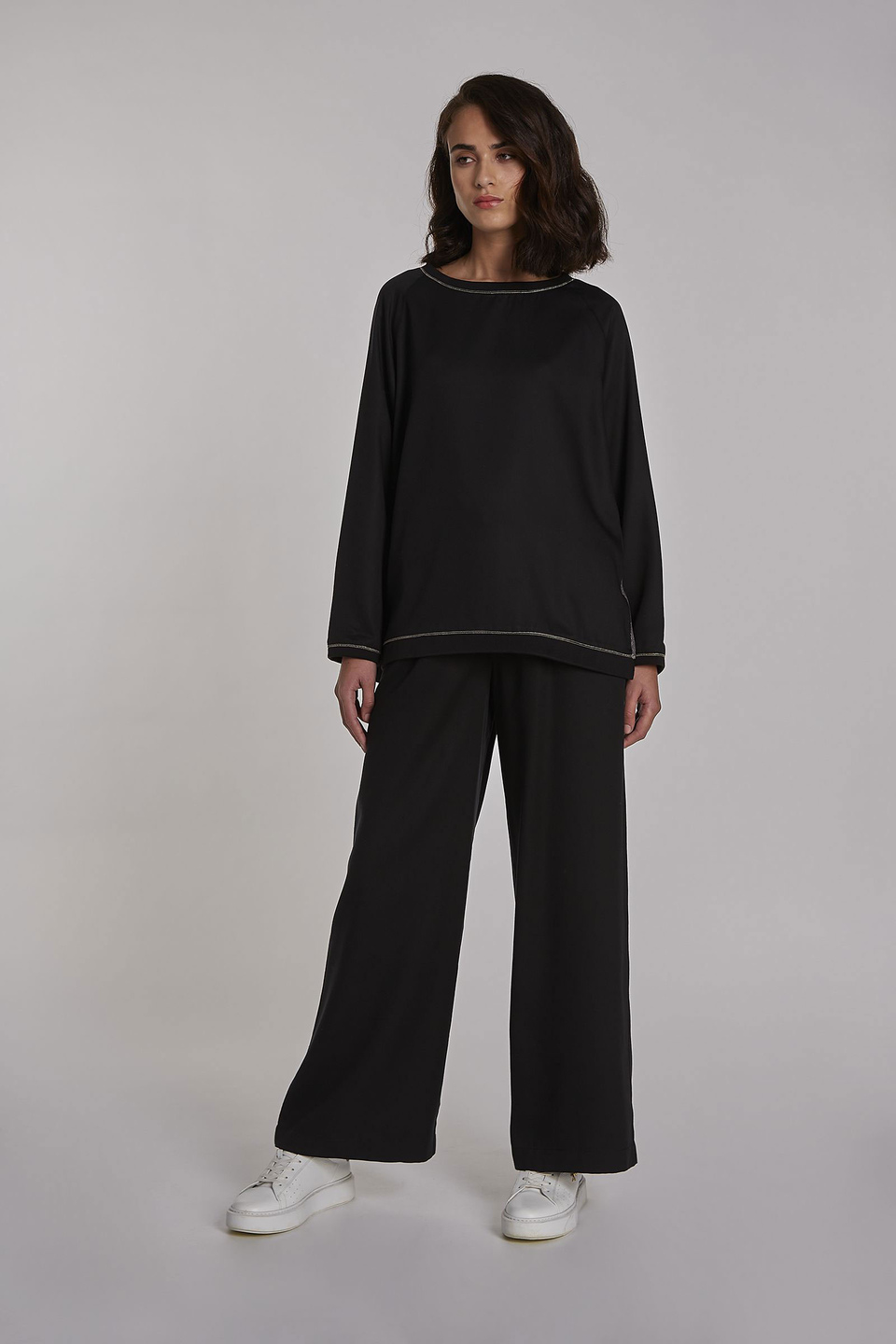 Women's regular-fit lyocell trousers - La Martina - Official Online Shop