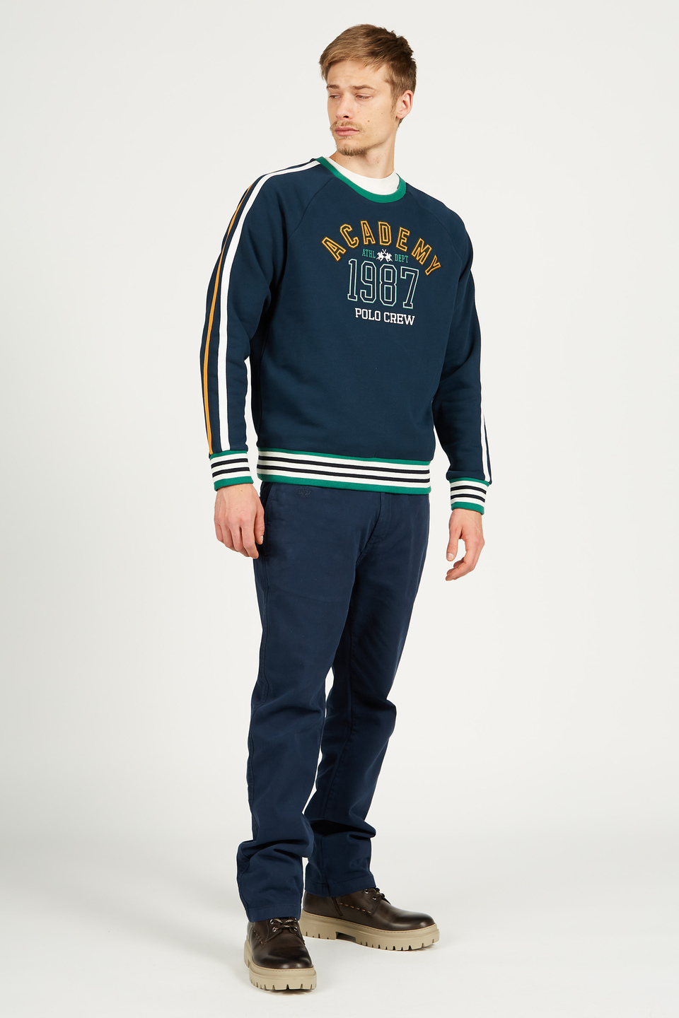 Men's sweatshirt in 100% regular fit cotton - La Martina - Official Online Shop