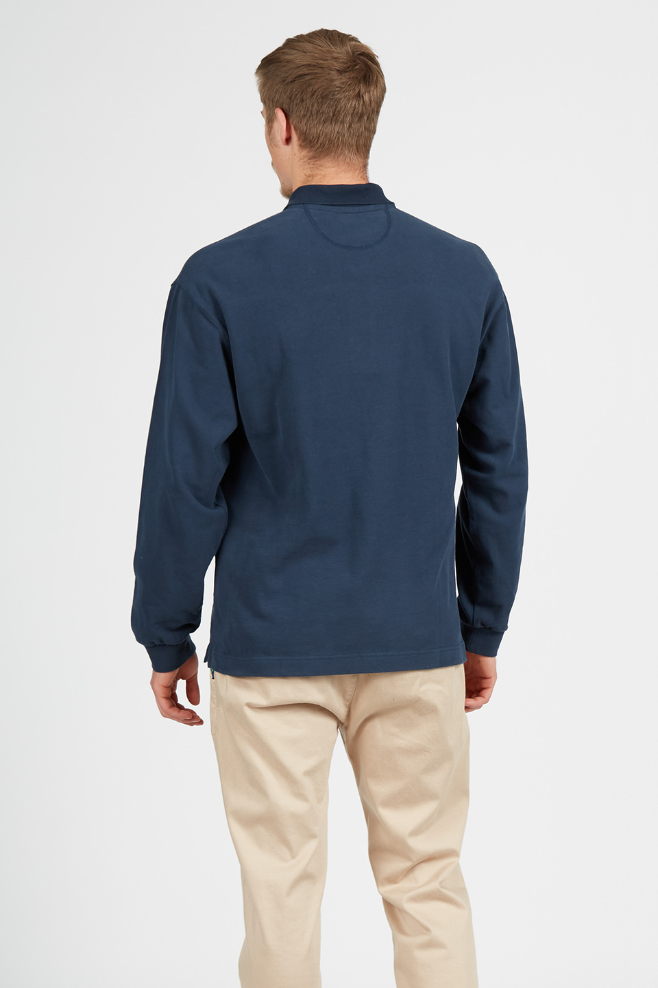 Comfort fit long-sleeved cotton polo shirt for men - La Martina - Official Online Shop