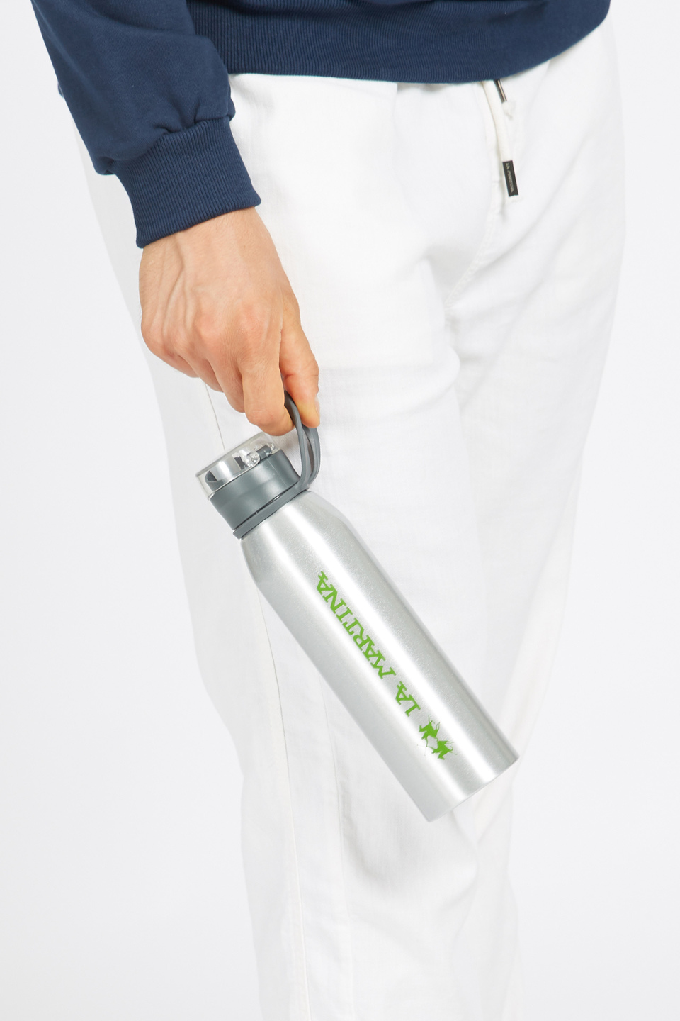 Unisex aluminium bottle with a watertight lid and logo - La Martina - Official Online Shop
