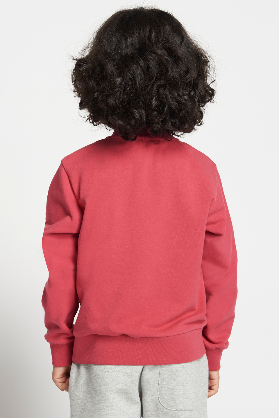 Sweat-shirt de couleur unie avec fermeture zippée sur le devant | La Martina - Official Online Shop