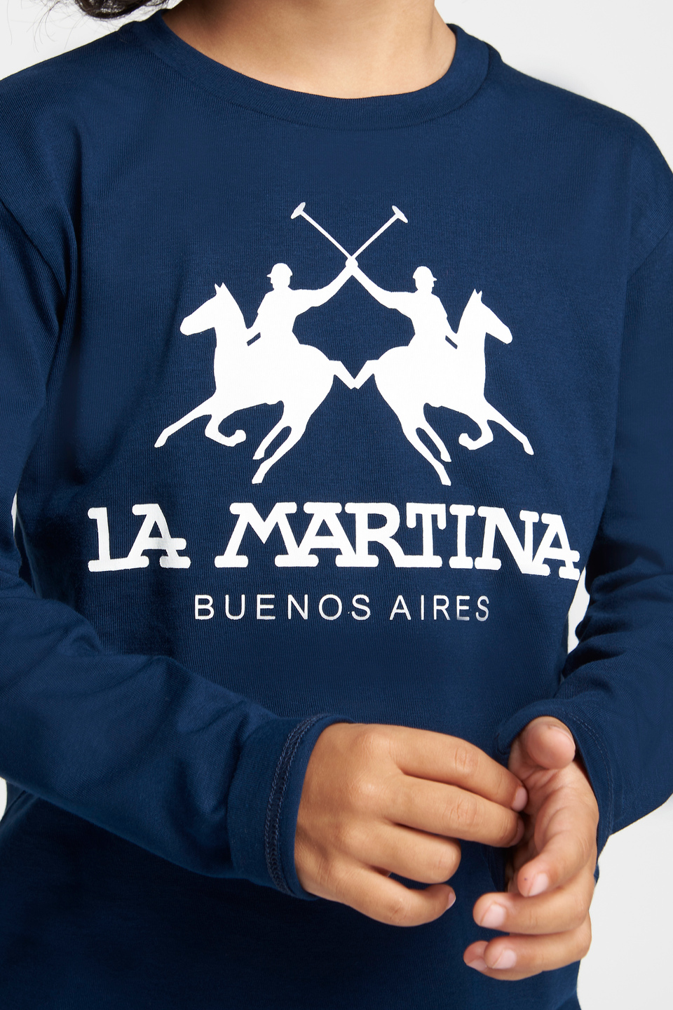 T-shirt uni à manches longues | La Martina - Official Online Shop