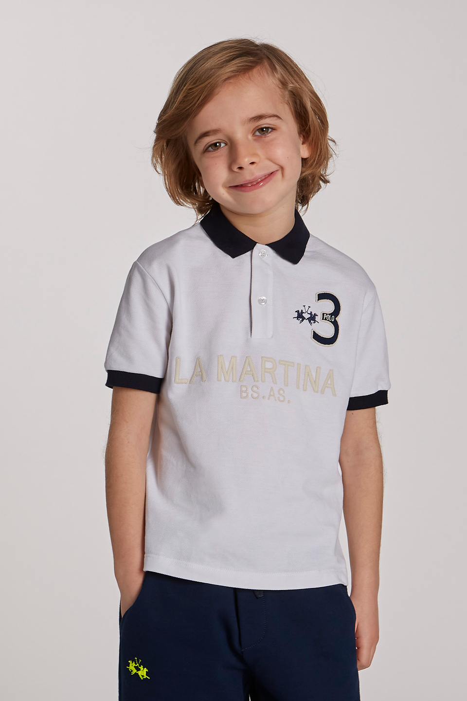 Solid short sleeve polo shirt | La Martina - Official Online Shop