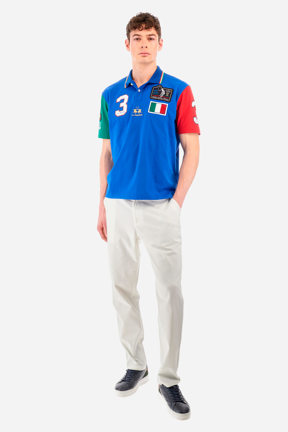 Short-sleeved Team polo shirt - Italy | La Martina - Official Online Shop