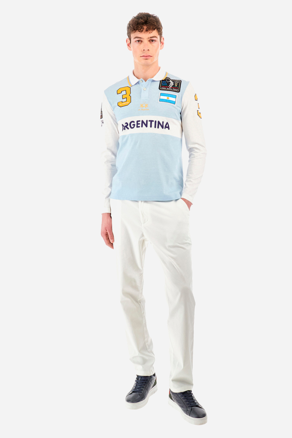 Langärmeliges Team-Poloshirt – Argentinien | La Martina - Official Online Shop