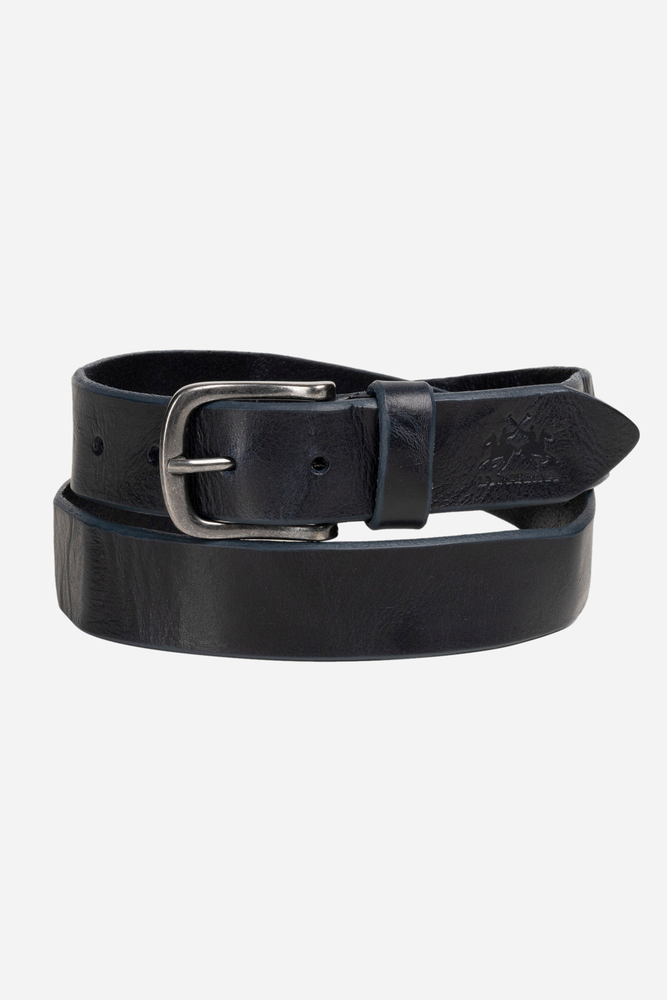 Blue leather belt | La Martina - Official Online Shop