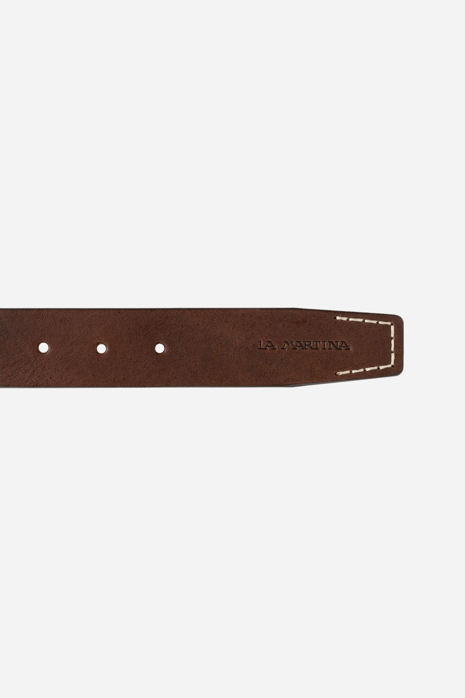 Cinturón para hombre confeccionado en cuero de becerro brillante. | La Martina - Official Online Shop