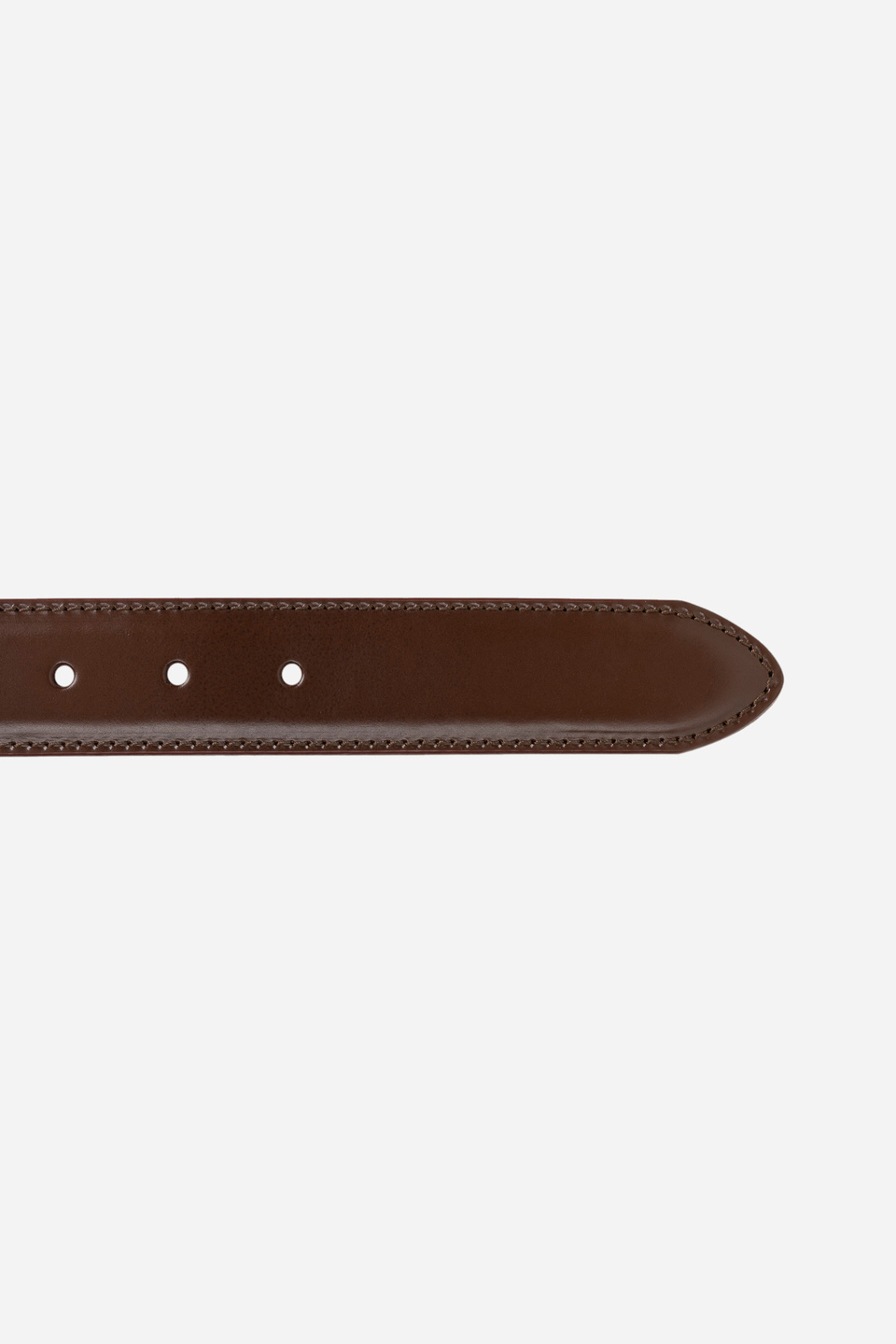 Brown solid color leather belt | La Martina - Official Online Shop