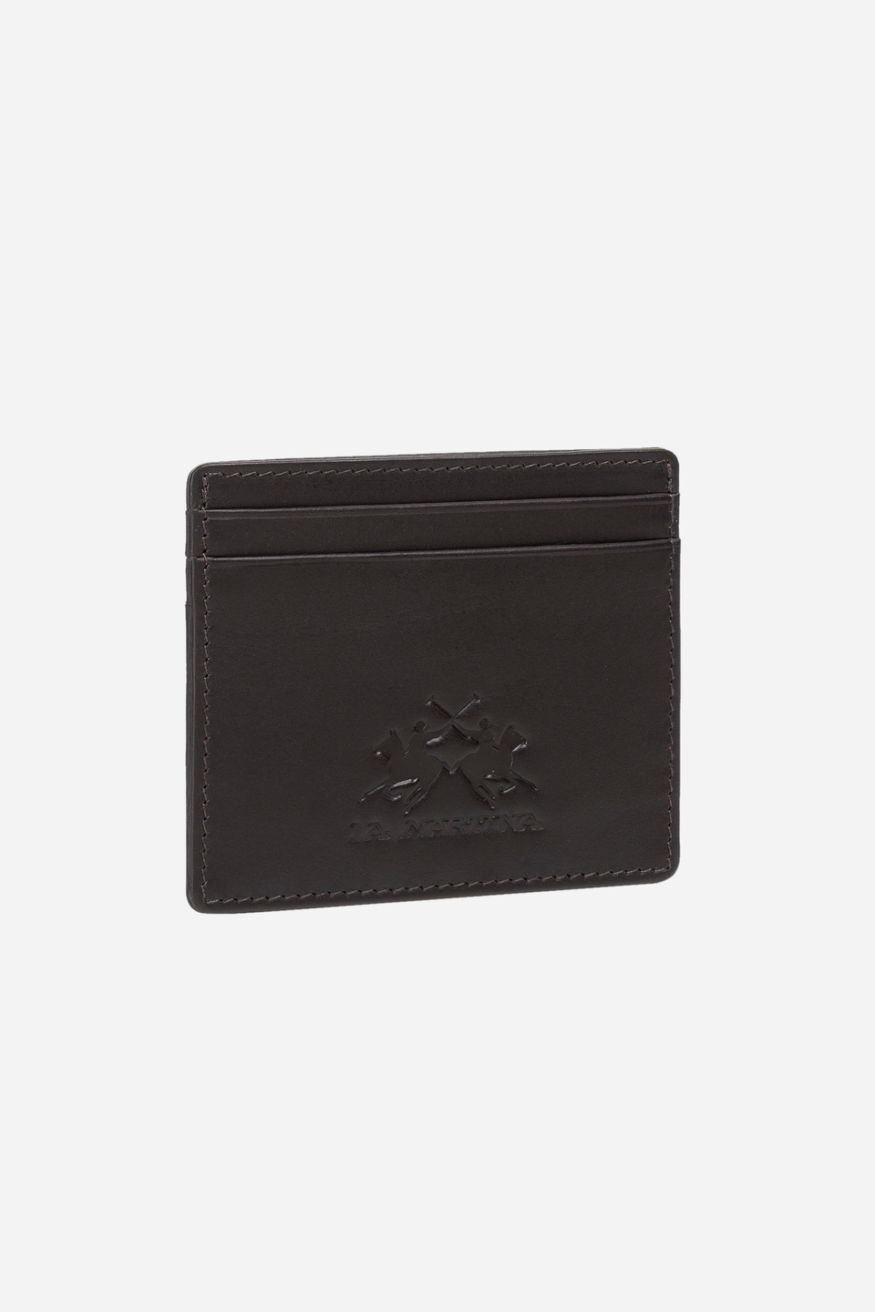 Men leather wallet in solid colour | La Martina - Official Online Shop