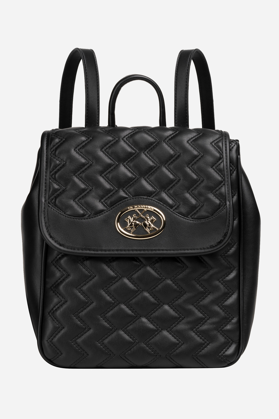 Backpack solid color black fabric pu - Isabel | La Martina - Official Online Shop
