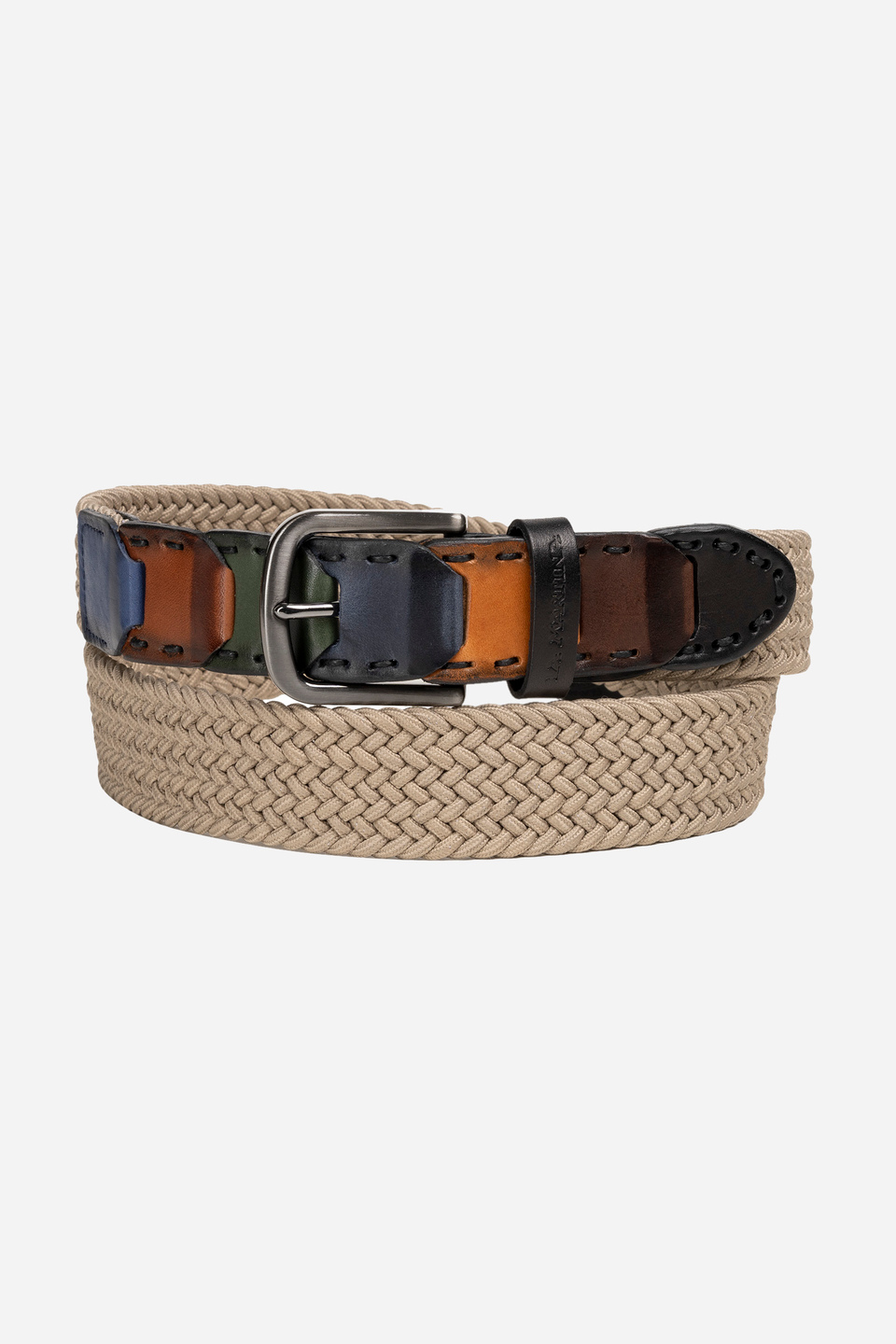 Men's belt in leather and fabric | La Martina - Official Online Shop