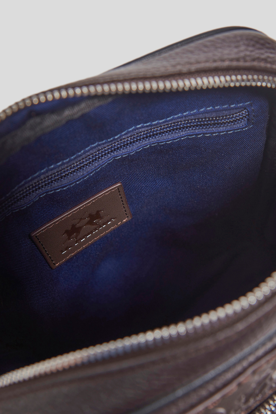Hammered leather crossbody bag | La Martina - Official Online Shop