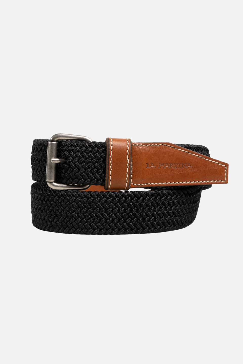 Men's Woven Leather Belt