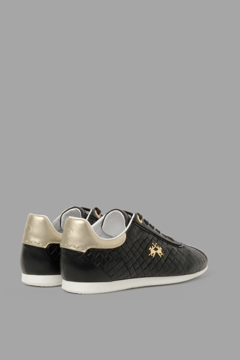 Woven leather sneakers | La Martina - Official Online Shop