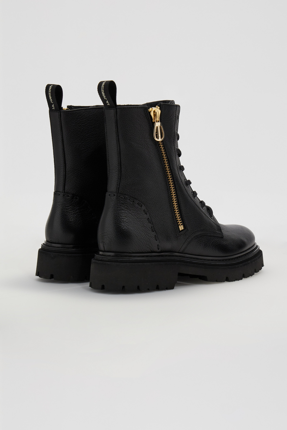 Zipped city boot in leather | La Martina - Official Online Shop