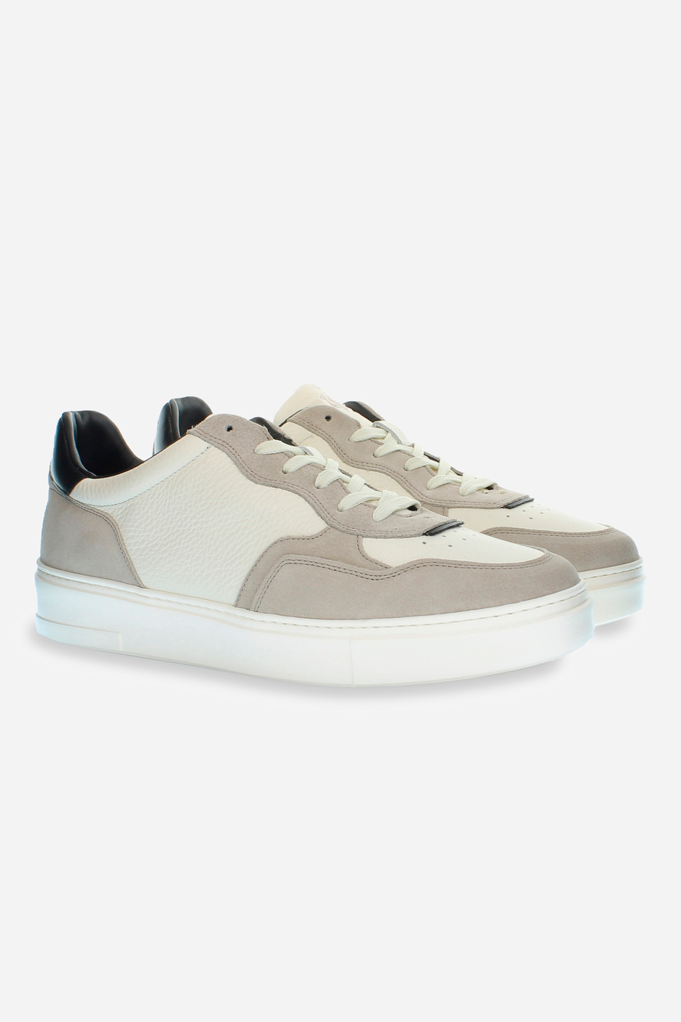 Men basket trainers in mixed suede-leather | La Martina - Official Online Shop