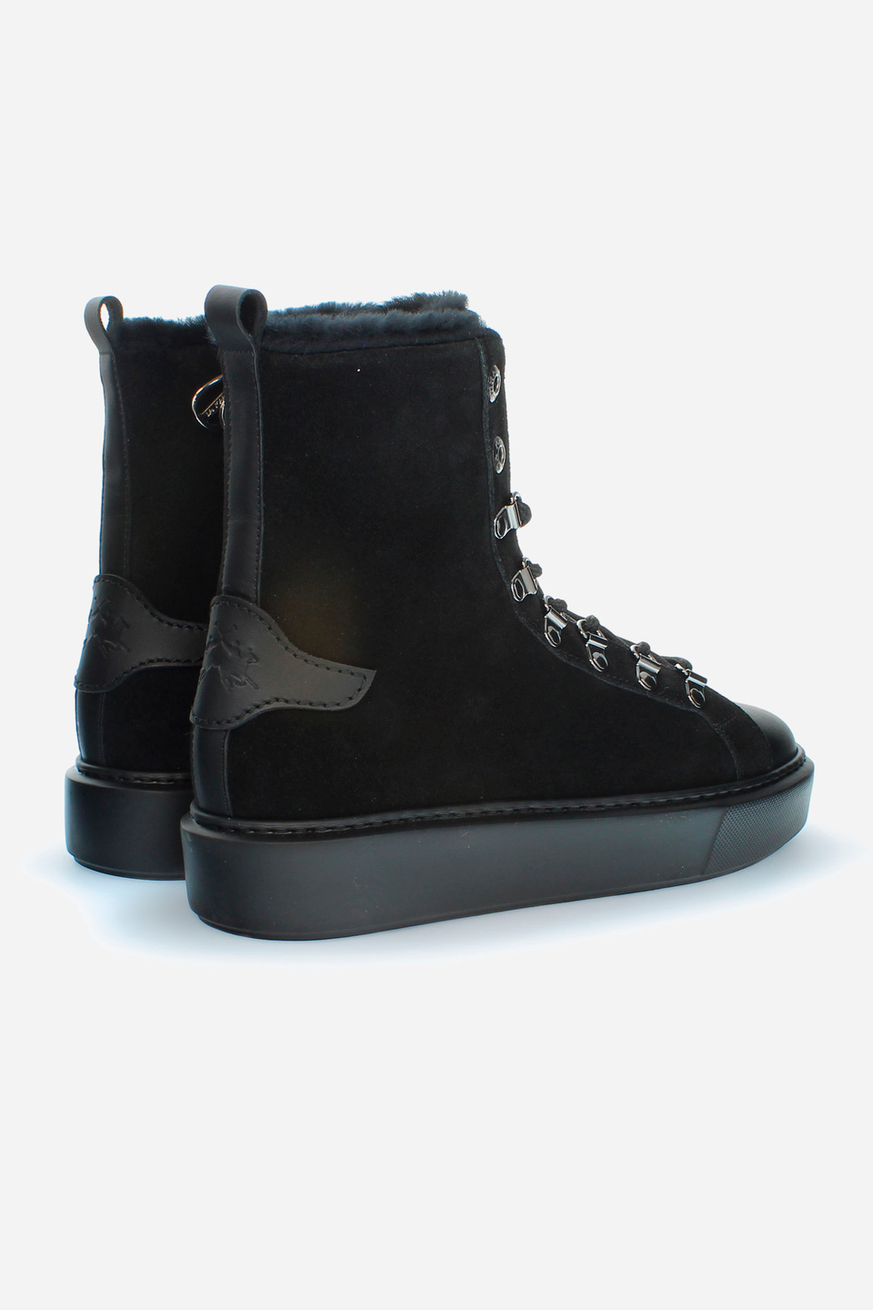 High-top womencupsole trainers with sheepskin lining | La Martina - Official Online Shop