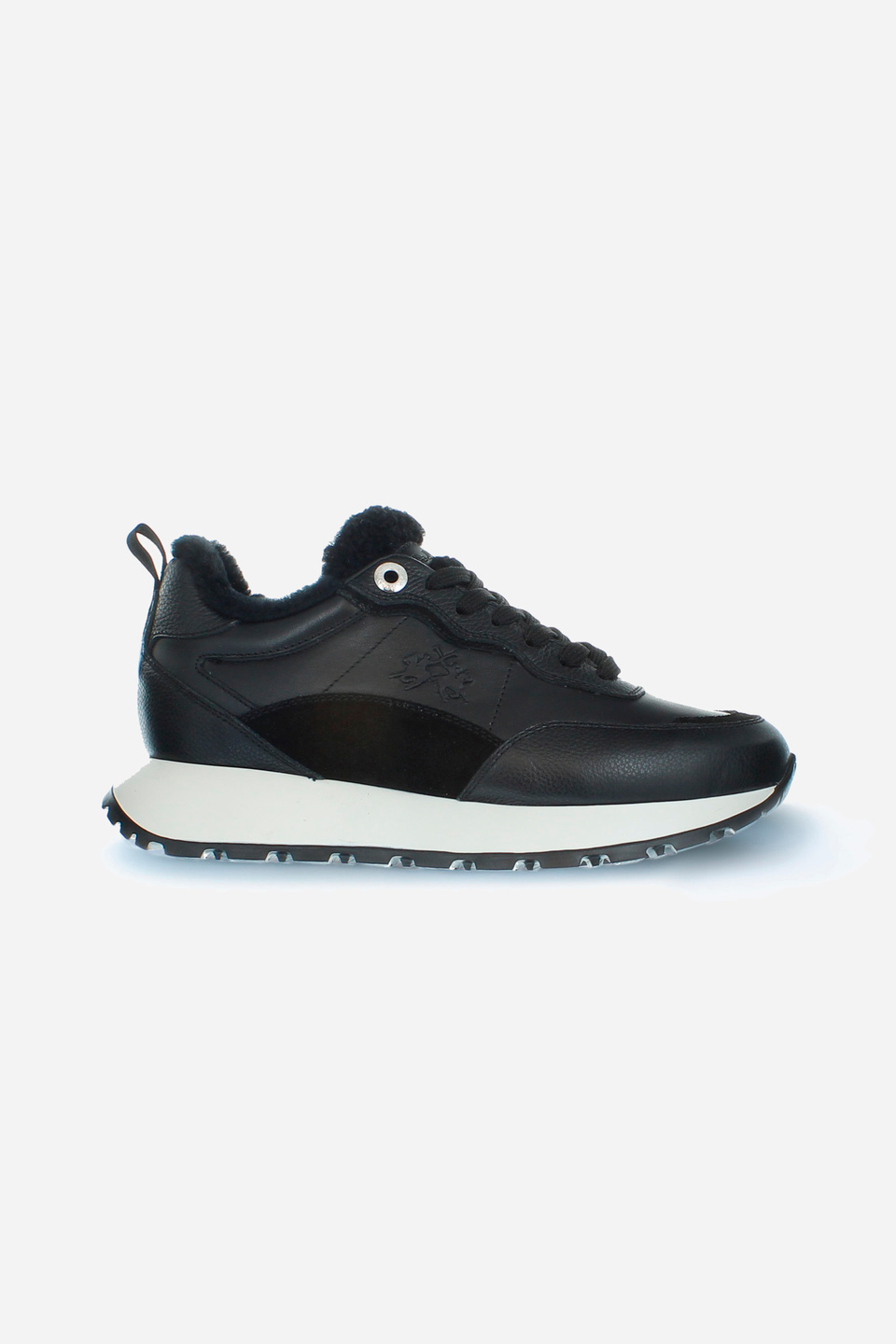 Women's trainer made of soft tumbled leather | La Martina - Official Online Shop