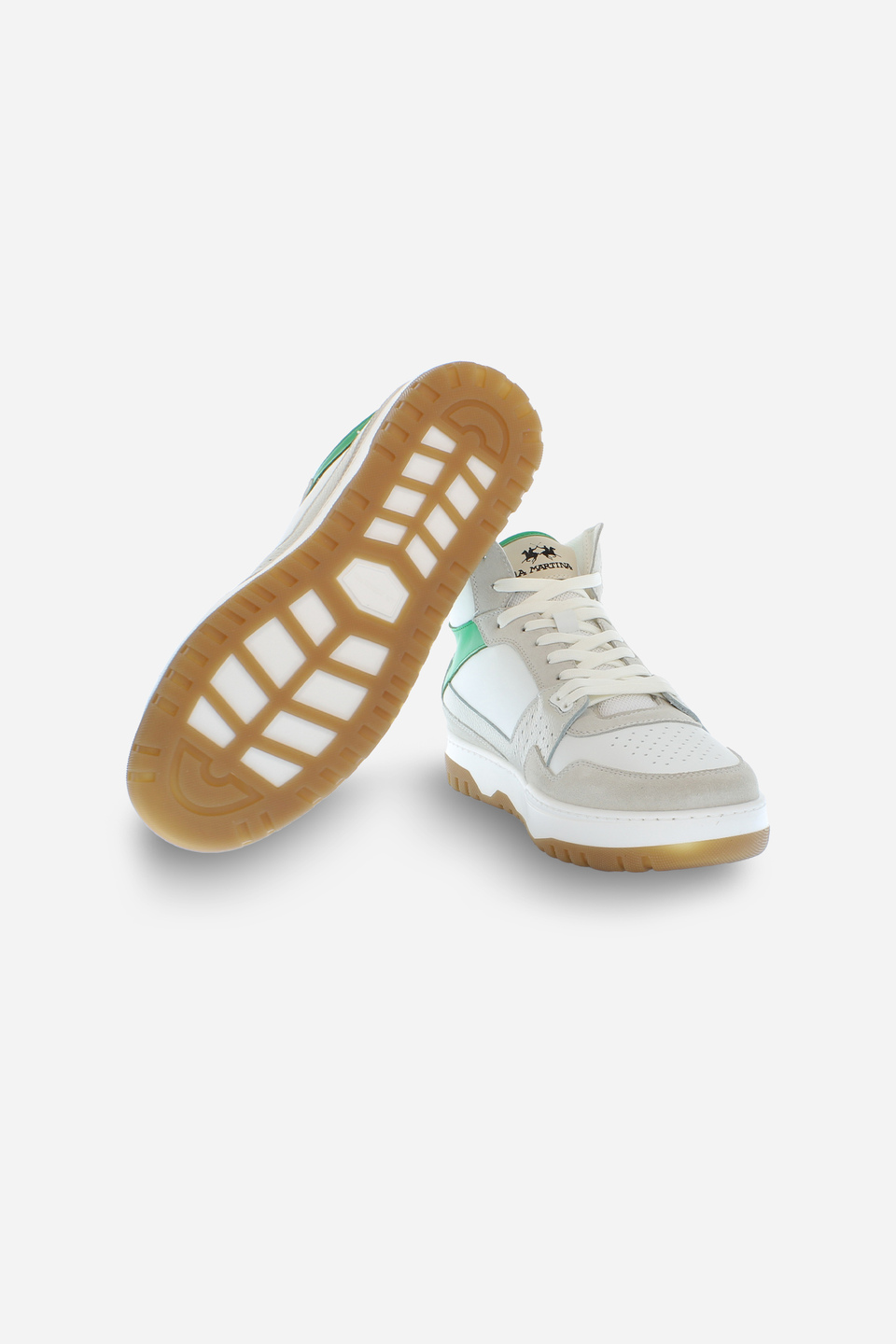Men’s sneaker vintage basketball shoe in mixed vegetable suede - Field 85 | La Martina - Official Online Shop