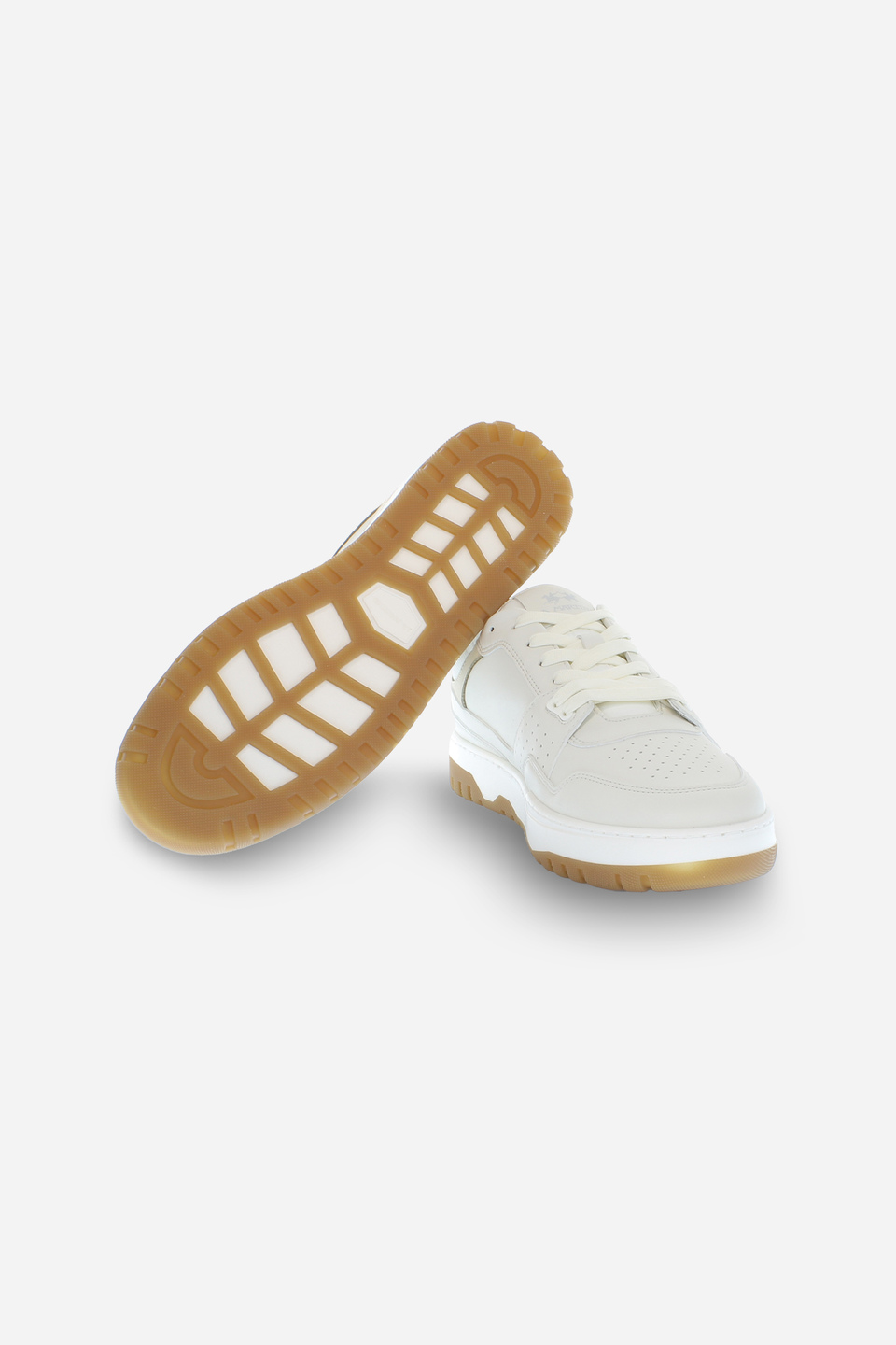 Sneaker basket vintage uomo in pelle mista vegetale - Field 85 | La Martina - Official Online Shop