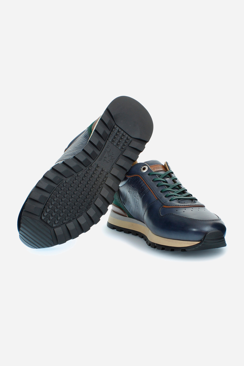 Sneaker da uomo in pelle multicolor | La Martina - Official Online Shop