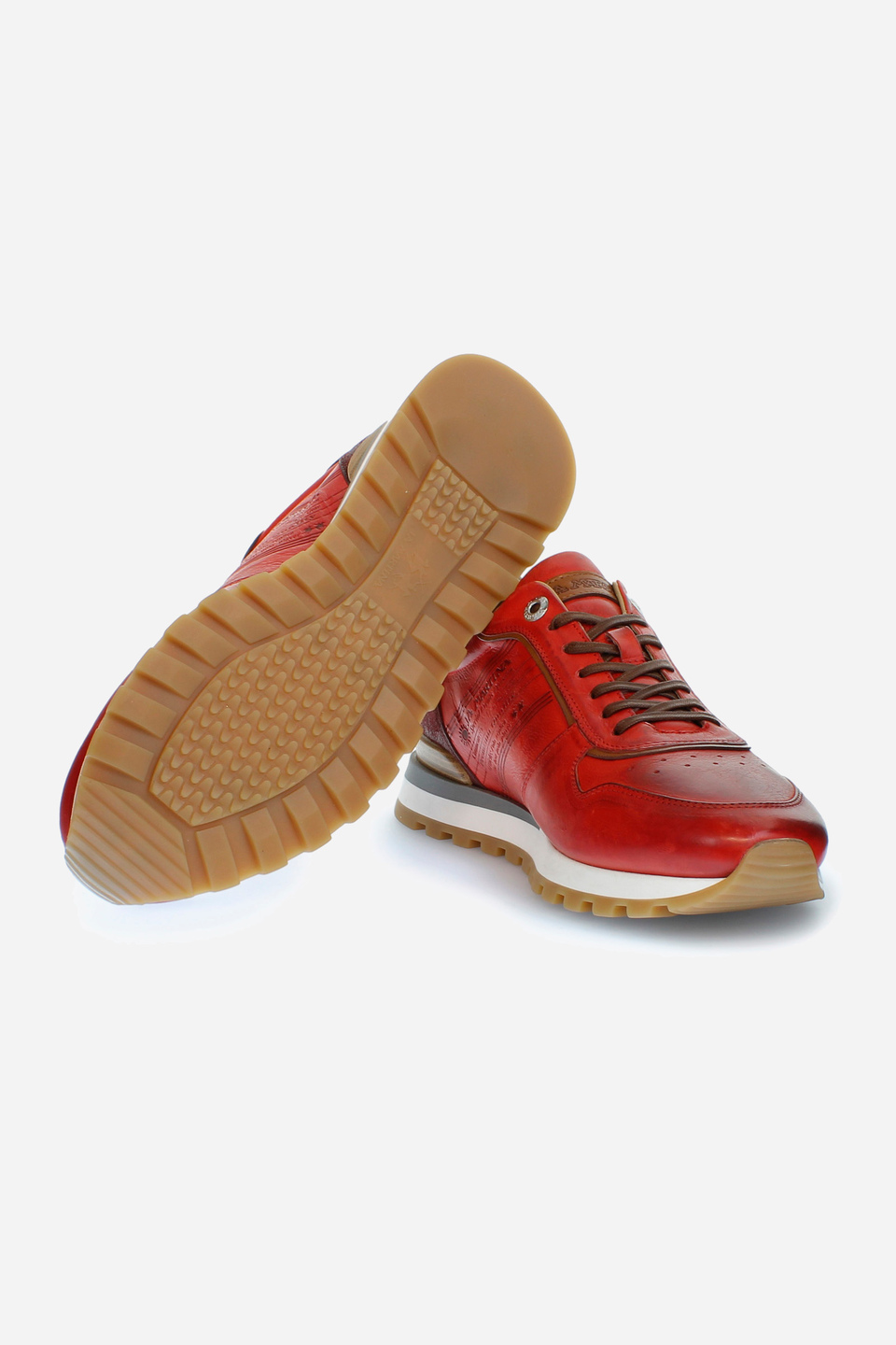 Sneaker da uomo in pelle multicolor | La Martina - Official Online Shop