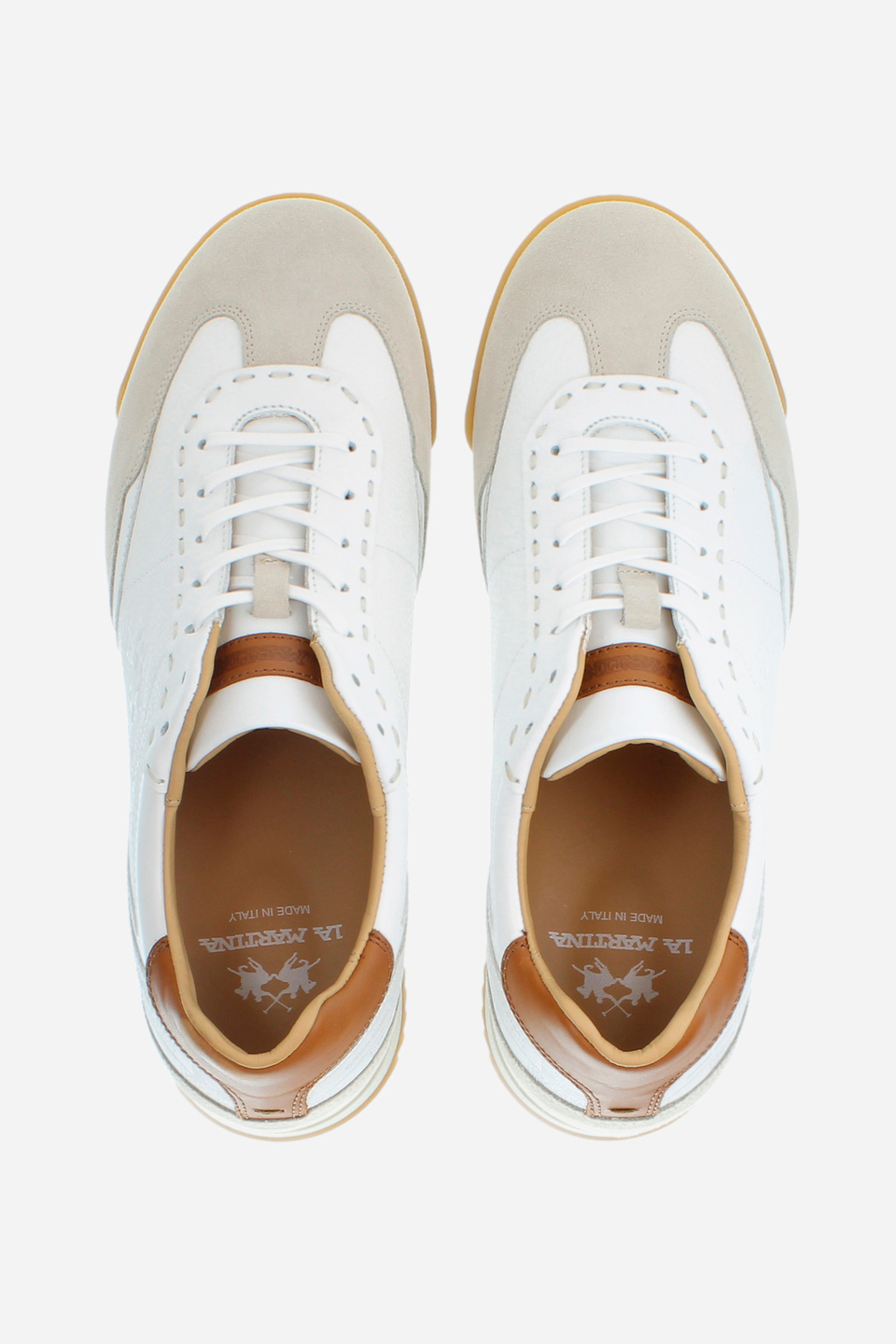 Classic men's trainers in leather | La Martina - Official Online Shop