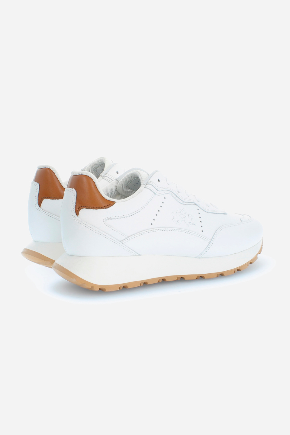 Women's leather trainers with inserts | La Martina - Official Online Shop