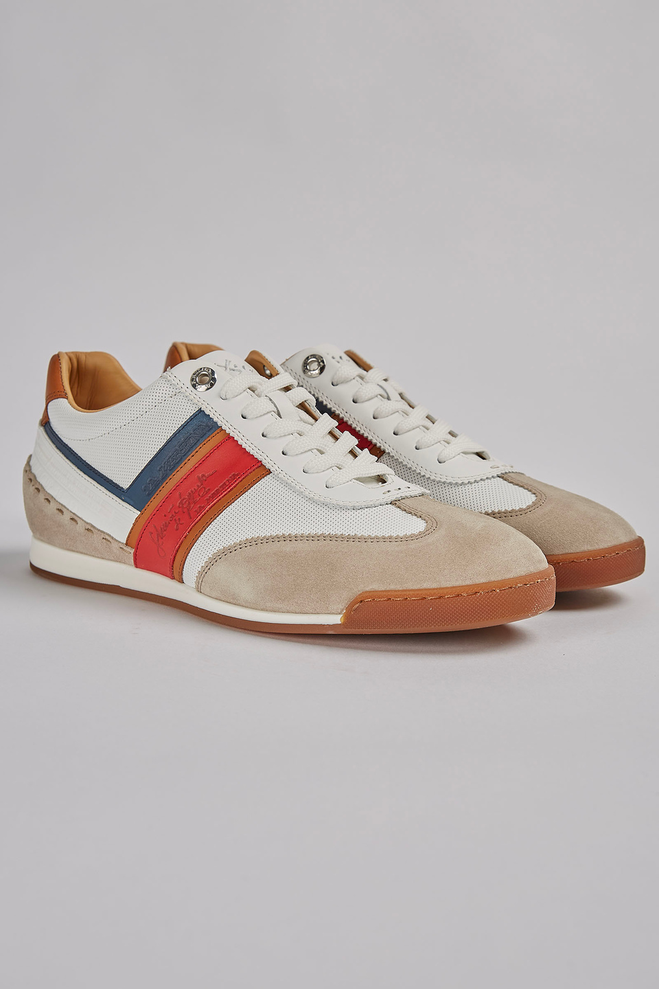 Mixed leather sneaker | La Martina - Official Online Shop