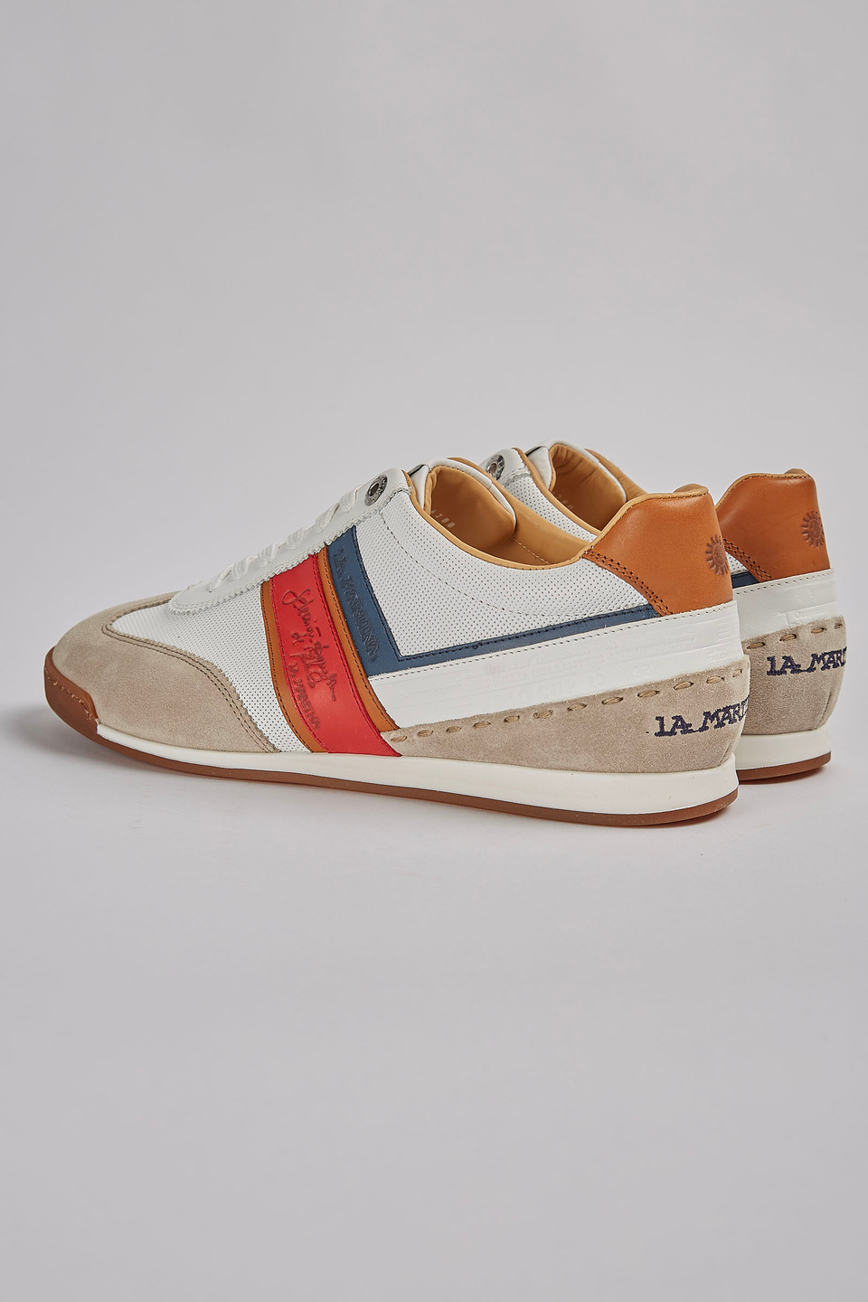 Sneaker aus gemischtem Leder | La Martina - Official Online Shop