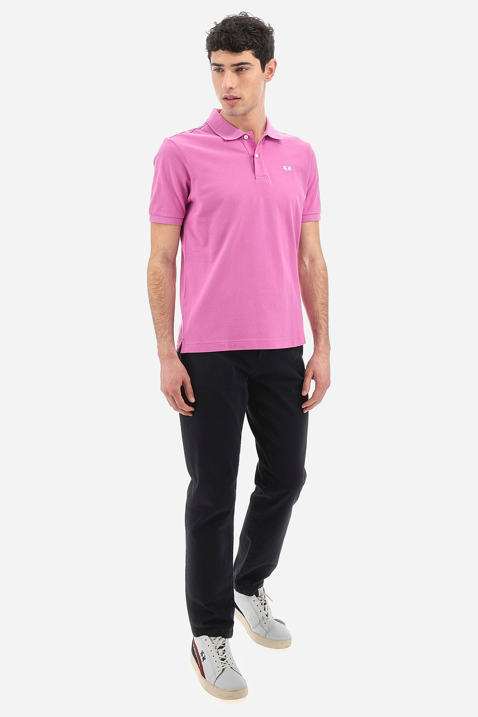 Men's regular fit short-sleeved polo shirt - Tex | La Martina - Official Online Shop