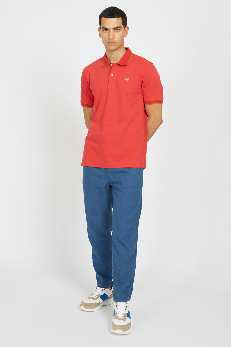 Men’s regular fit short sleeve polo shirt - Anthony | La Martina - Official Online Shop